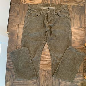 Hudson velvet pants for men, size 30